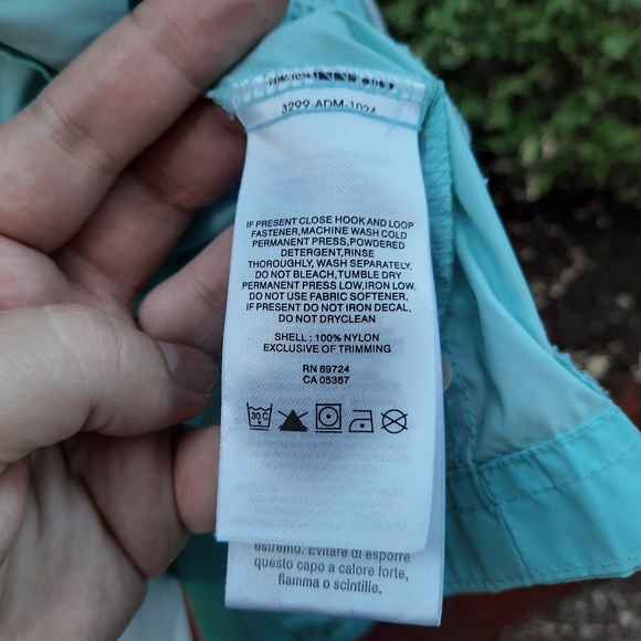 Columbia Girl's Nylon Windbreaker Rain Jacket Full Zip Lightweight Travel - Picture 11 of 14